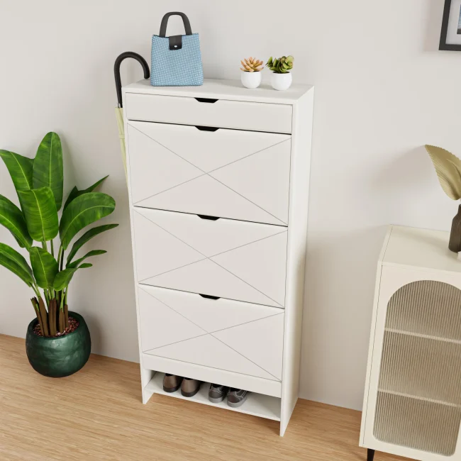 StayPlay Runaway Schoenenkast – Hout Wit met 3 laden