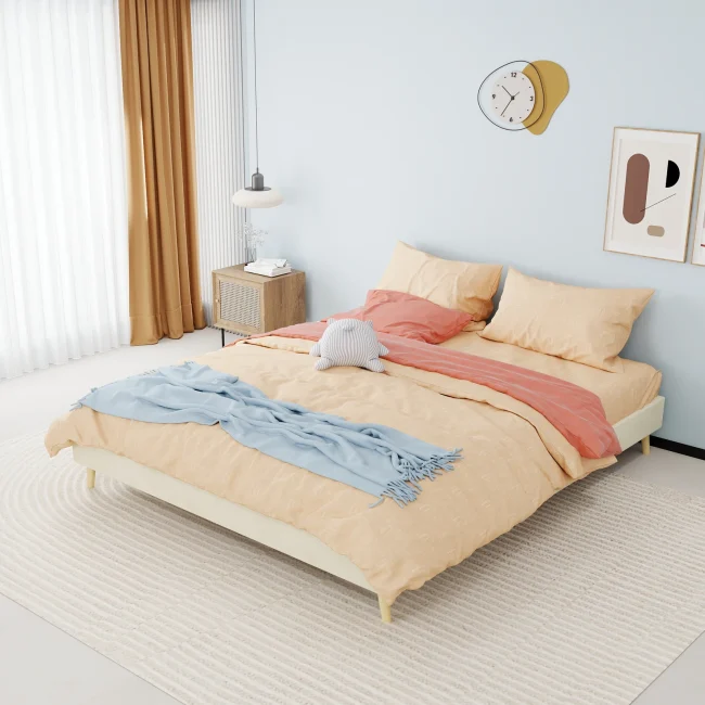 StayPlay Runaway Bedframe 160x200cm – Fluweel Beige