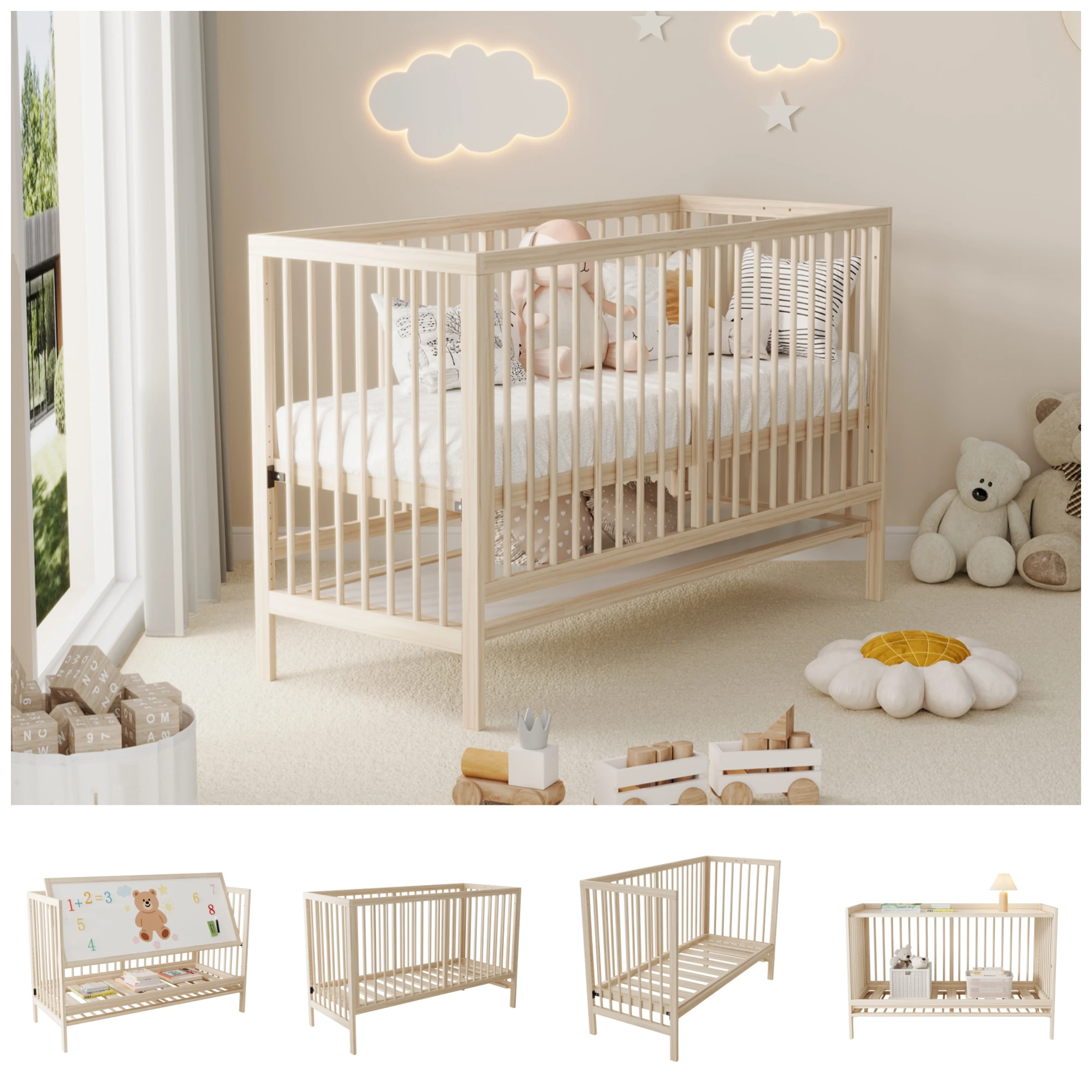 StayPlay Runaway Bed 140x60x90cm