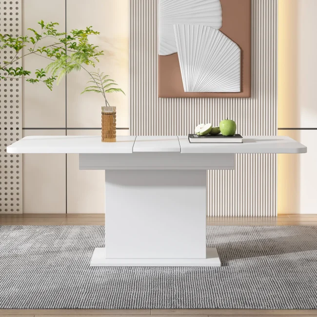 StayPlay Runaway Uitschuifbare Eettafel – Metaal Wit met opbergruimte