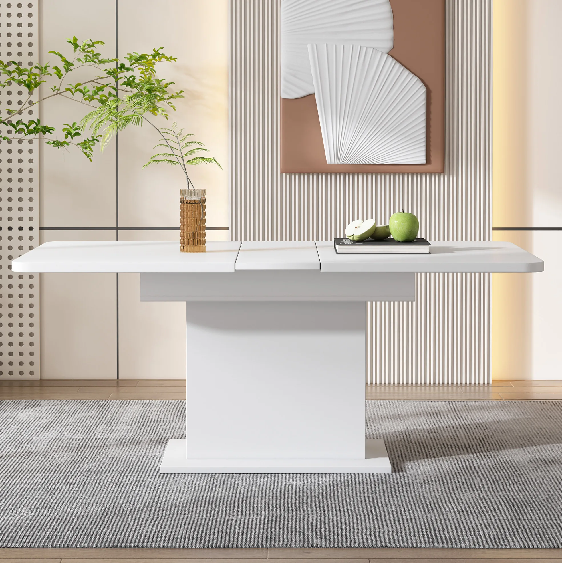 StayPlay Runaway Uitschuifbare Eettafel – Metaal Wit met opbergruimte