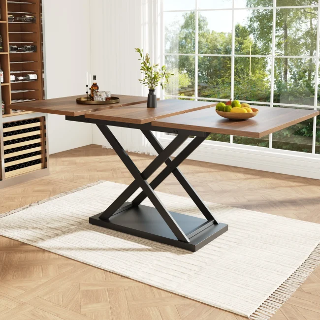 StayPlay Runaway Uitschuifbare Eettafel 160×80cm – Walnoot Zwart