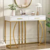 StayPlay Runaway Consoletafel 110x32x85cm – MDF Wit met 2 laden