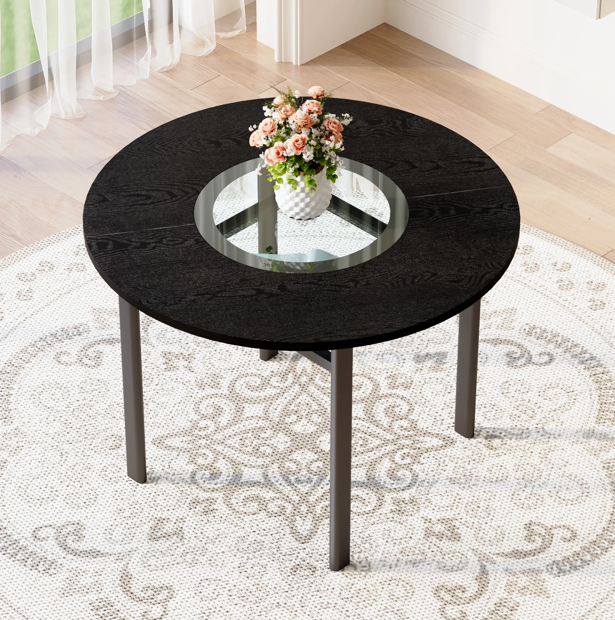 StayPlay Runaway Ronde Eettafel – MDF Zwart – Serie 1