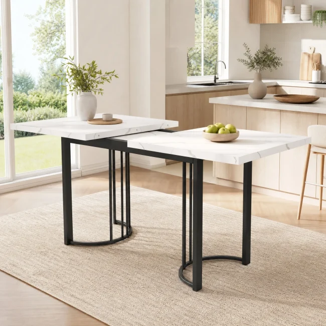 StayPlay Runaway Uitschuifbare Eettafel 179,5x80cm – Metaal Zwart