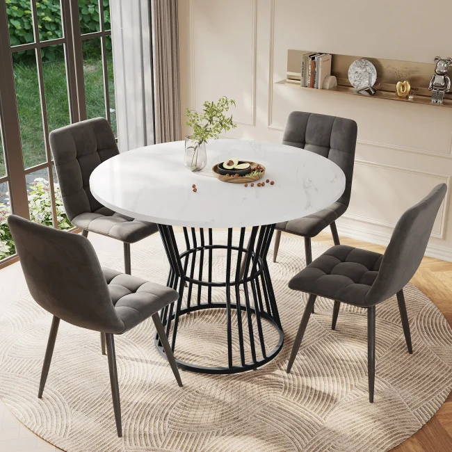 StayPlay Runaway Ronde Eettafel Ø100cm – MDF Wit