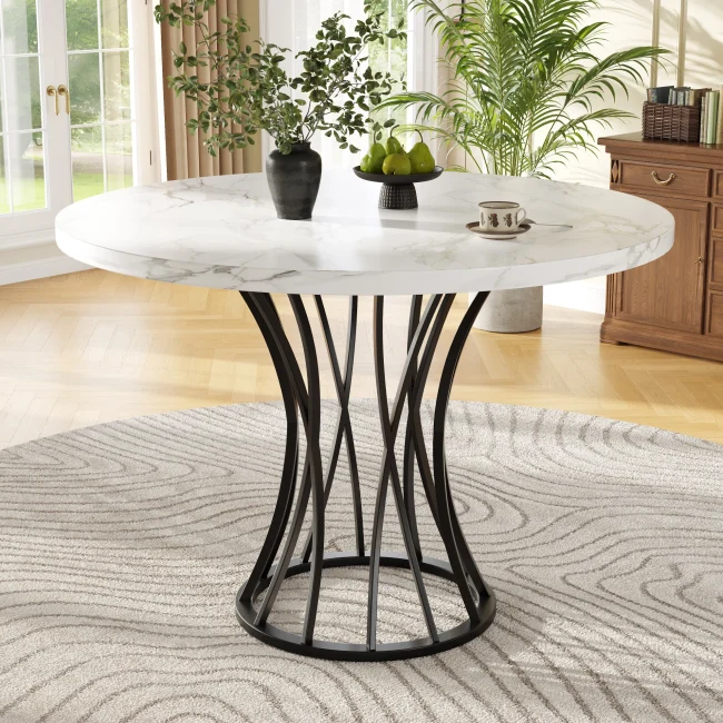 StayPlay Runaway Ronde Eettafel 80x80x76cm – MDF Zwart – Serie 1