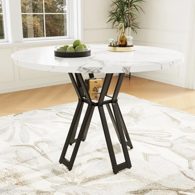 StayPlay Runaway Ronde Eettafel 100x100x76cm – MDF Zwart – Serie 1