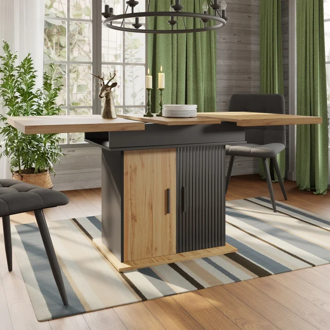 StayPlay Runaway Uitschuifbare Eettafel 140×80cm – MDF met geschikt voor 4-6 personen – Serie 1