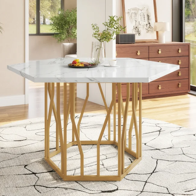 StayPlay Runaway Eettafel 115,5x100cm – MDF Goud