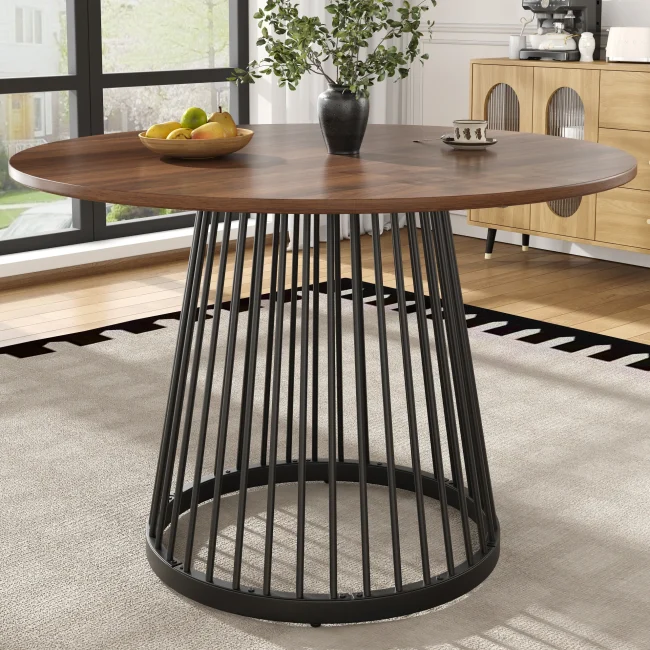 StayPlay Runaway Ronde Eettafel 80x80x76cm – MDF Zwart – Serie 2