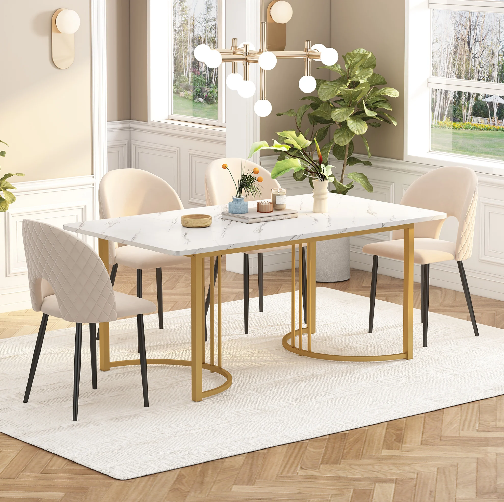 StayPlay Runaway Rechthoekige Eettafel 140x80cm – MDF Wit