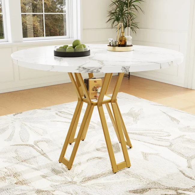 StayPlay Runaway Ronde Eettafel 100x100x76cm – MDF Goud