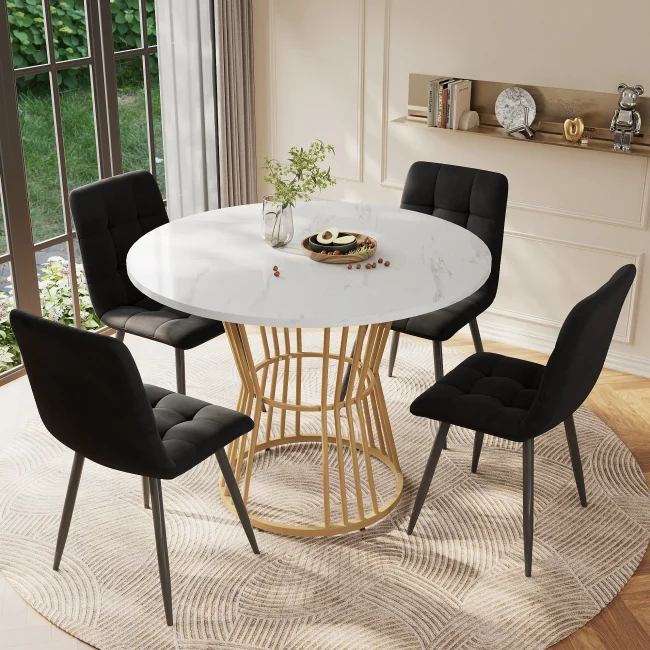 StayPlay Runaway Ronde Eettafel – MDF Wit