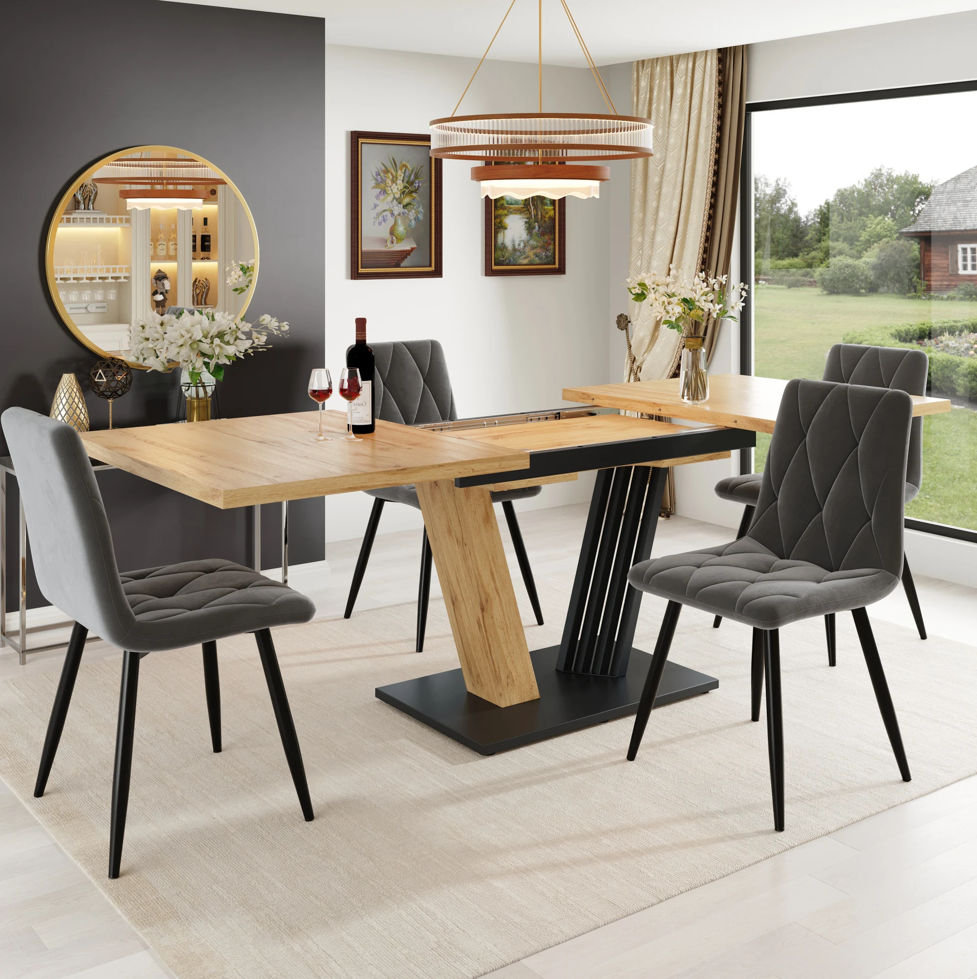 StayPlay Runaway Uitschuifbare Eettafel 160x80x76cm – MDF – Serie 1
