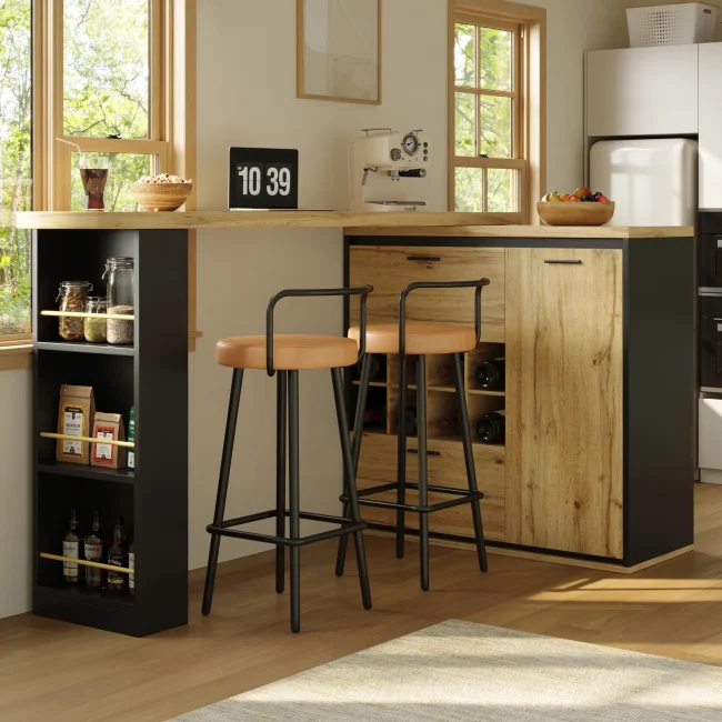 StayPlay Runaway Uitschuifbare Eettafel 220x39x105cm – MDF met opbergruimte