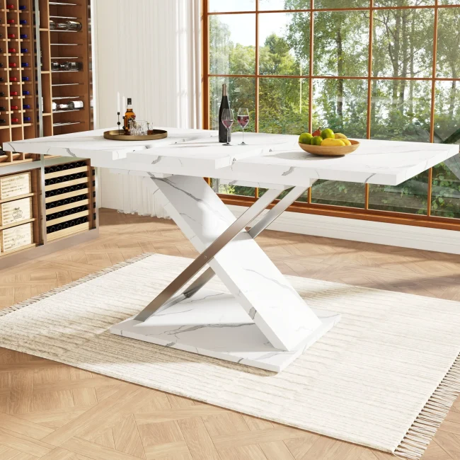 StayPlay Runaway Uitschuifbare Eettafel 157×75×76,4cm – MDF