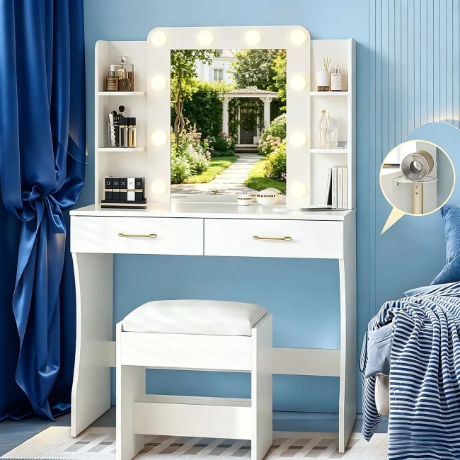 StayPlay Runaway Kaptafel – Wit met 2 laden – Serie 1