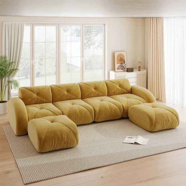 StayPlay Runaway Kruk 4-zits met antislip onderkant, modulair ontwerp en montagevrij