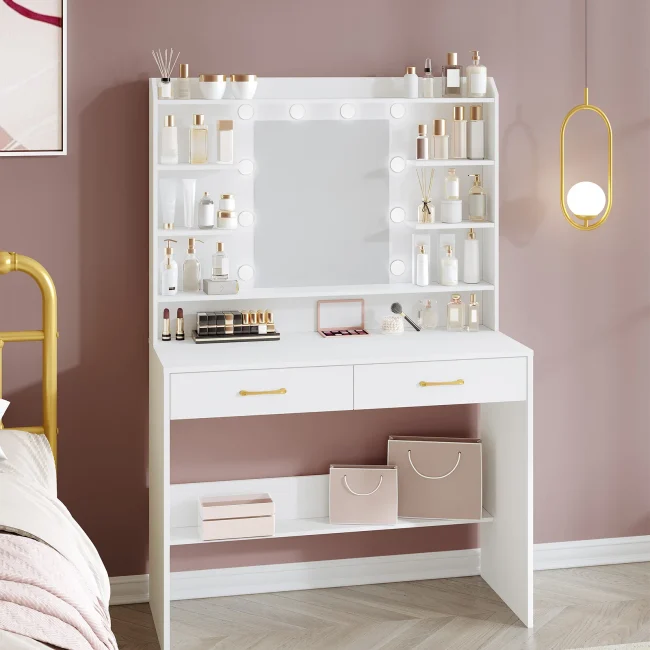StayPlay Runaway Kaptafel – Wit met 2 laden – Serie 2