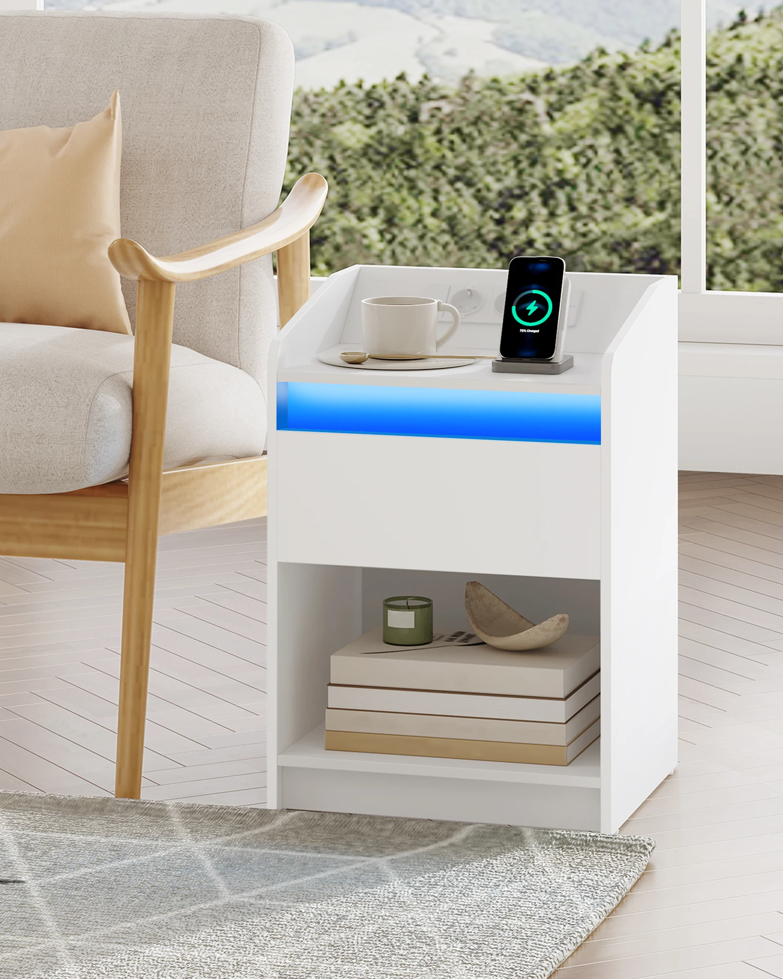 StayPlay Runaway Nachtkastje met 2 laden en LED-verlichting – Serie 2