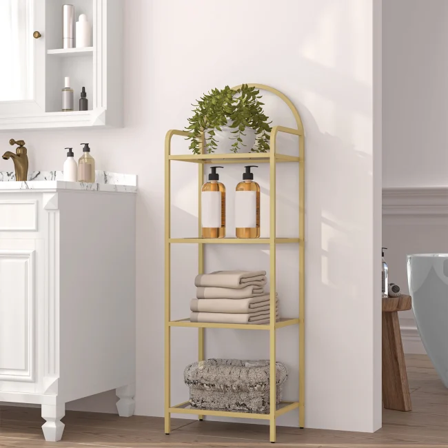 StayPlay Runaway Boekenkast – Glas Goud met gehard glas – Serie 2