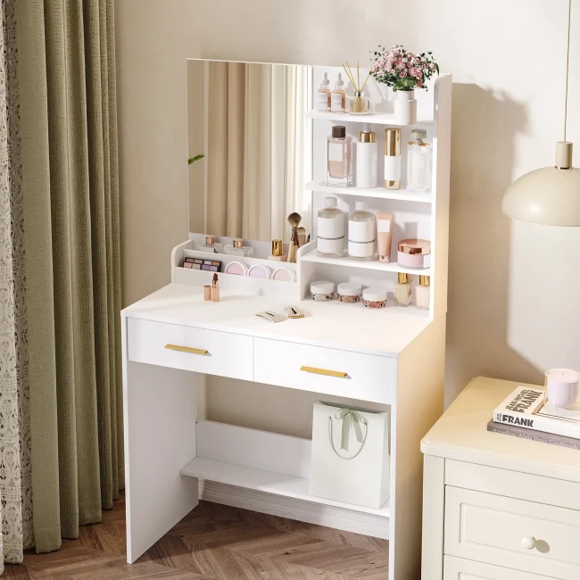 StayPlay Runaway Kaptafel – Wit met 2 laden – Serie 3