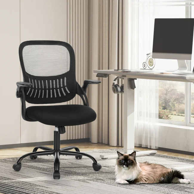 StayPlay Runaway Bureaustoel – Mesh met lendensteun, draaibaar ontwerp en wielen