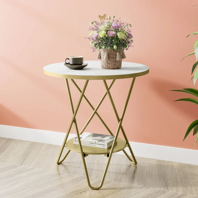 StayPlay Runaway Ronde Salontafel – Marmerlook – Serie 1
