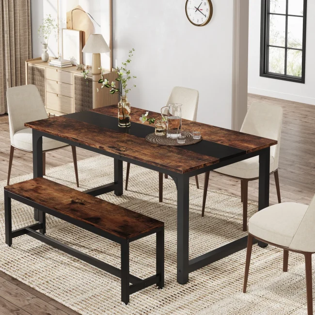 StayPlay Runaway Rechthoekige Eettafel 160x80cm met industriële stijl en geschikt voor 4-6 personen