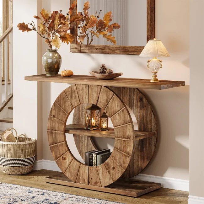StayPlay Runaway Ronde Salontafel – Hout met opbergruimte – Serie 3