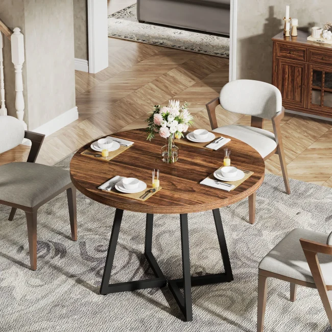 StayPlay Runaway Ronde Eettafel – Metaal met industriële stijl en geschikt voor 2 personen