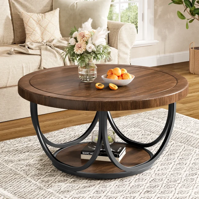 StayPlay Runaway Ronde Salontafel – Metaal met opbergruimte – Serie 1