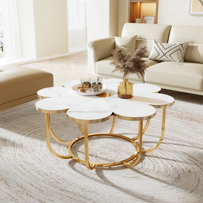 StayPlay Runaway Salontafel – Marmerlook Wit – Serie 1
