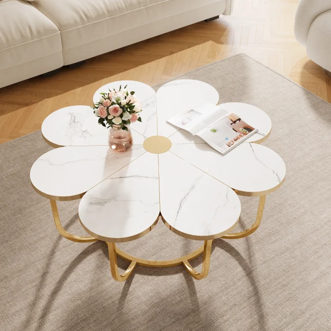 StayPlay Runaway Salontafel – Marmerlook Wit – Serie 2