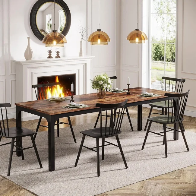StayPlay Runaway Eettafel met industriële stijl en geschikt voor 6-8 personen