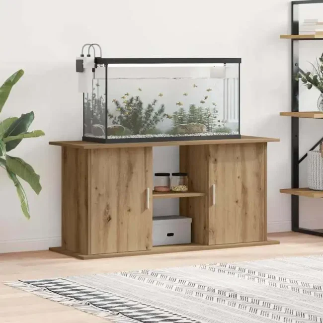StayPlay Runaway Aquariumstandaard 121x41x58cm – Eiken