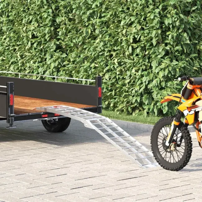 StayPlay Runaway Motorfietsoprit 180x28cm – Aluminium Zilver