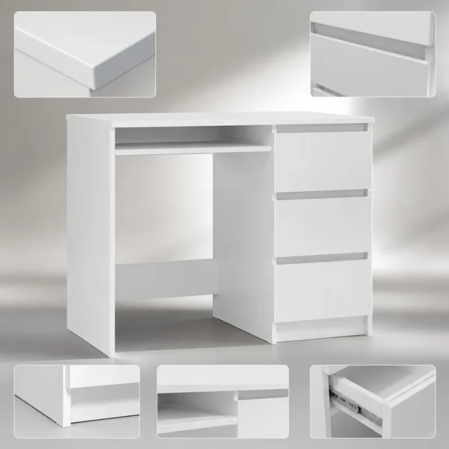 StayPlay Runaway Bureau 90x45x76cm – Hout Wit