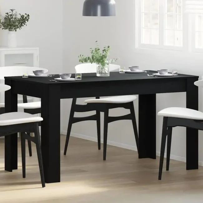 StayPlay Runaway Eettafel 140x74,5x76cm – Eiken Zwart
