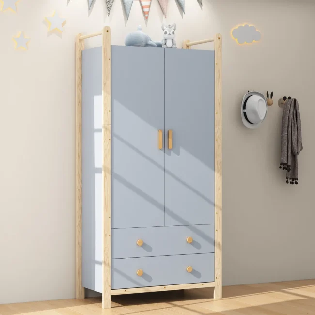 StayPlay Runaway Kledingkast 90×45×180cm met 2 laden en LED-verlichting