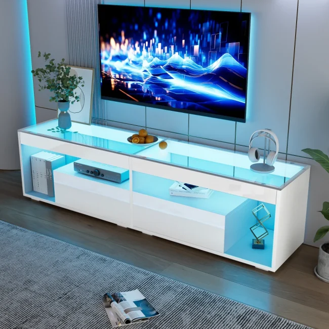 StayPlay Runaway TV-meubel met 2 laden en LED-verlichting
