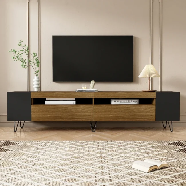 StayPlay Runaway TV-meubel – Hout Zwart – Serie 1