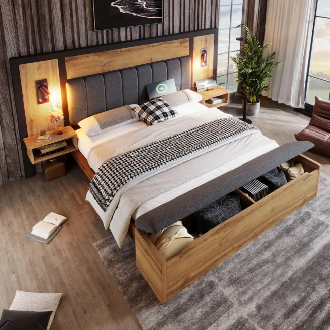 StayPlay Runaway Bedframe – Hout met opbergruimte