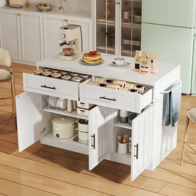 StayPlay Runaway Keukeneiland 120x60x91cm met USB-oplaadpoort en ingebouwde stopcontacten