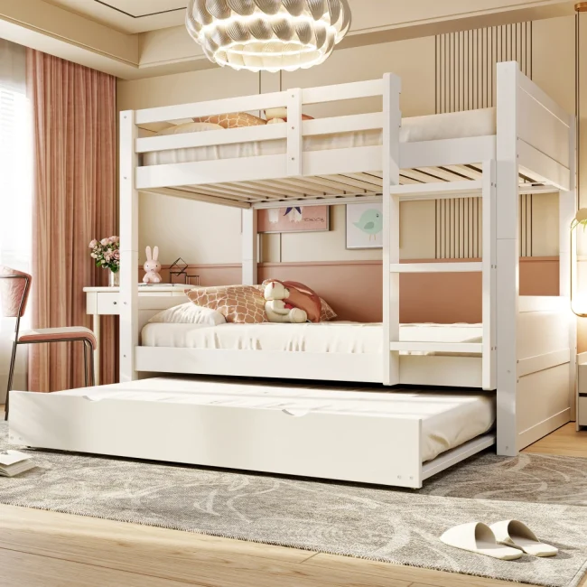 StayPlay Runaway Stapelbed 90x200cm – Hout met lattenbodem en veiligheidsrand
