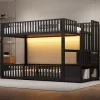 StayPlay Runaway Stapelbed 90x200cm met LED-verlichting, opbergruimte en veilige trap
