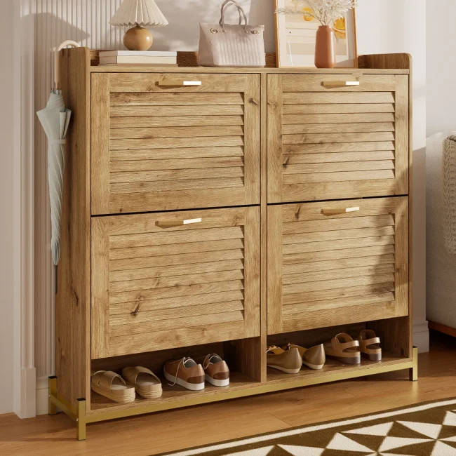 StayPlay Runaway Schoenenkast 108,5x24x100cm – Hout met 4 deuren