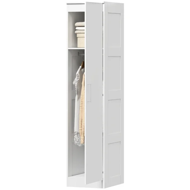 StayPlay Runaway Kledingkast 40x52x180cm – Wit met LED-verlichting