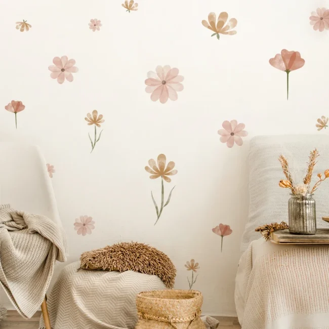 StayPlay Runaway Muursticker – Bloemenmotief, Pvc – Serie 1